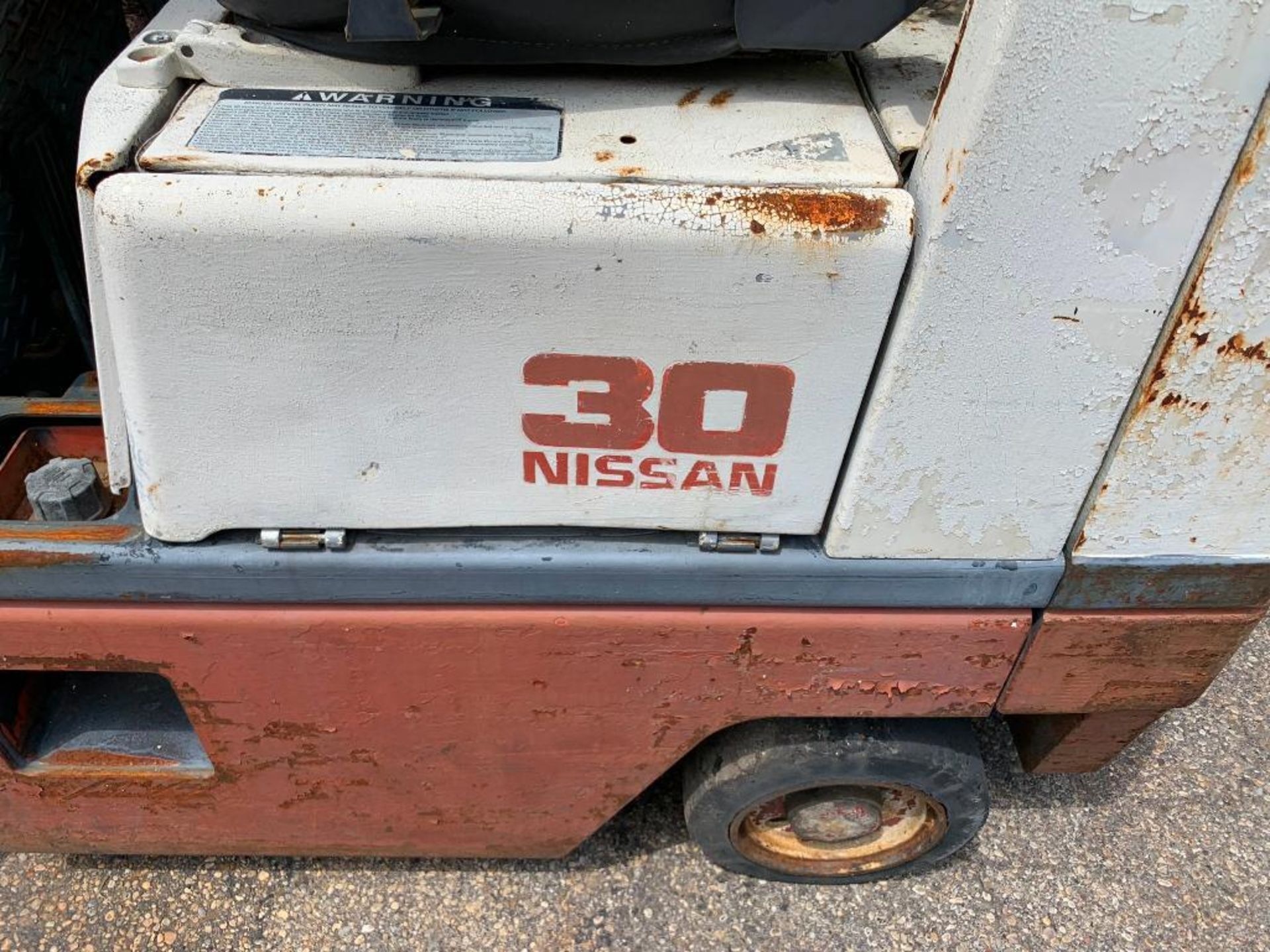 Nissan 3,000 LB. Capacity Forklift, Model CPH01A15V, S/N CPH01-905401, LPG, 3-Stage Mast, 187" Max. - Image 3 of 8