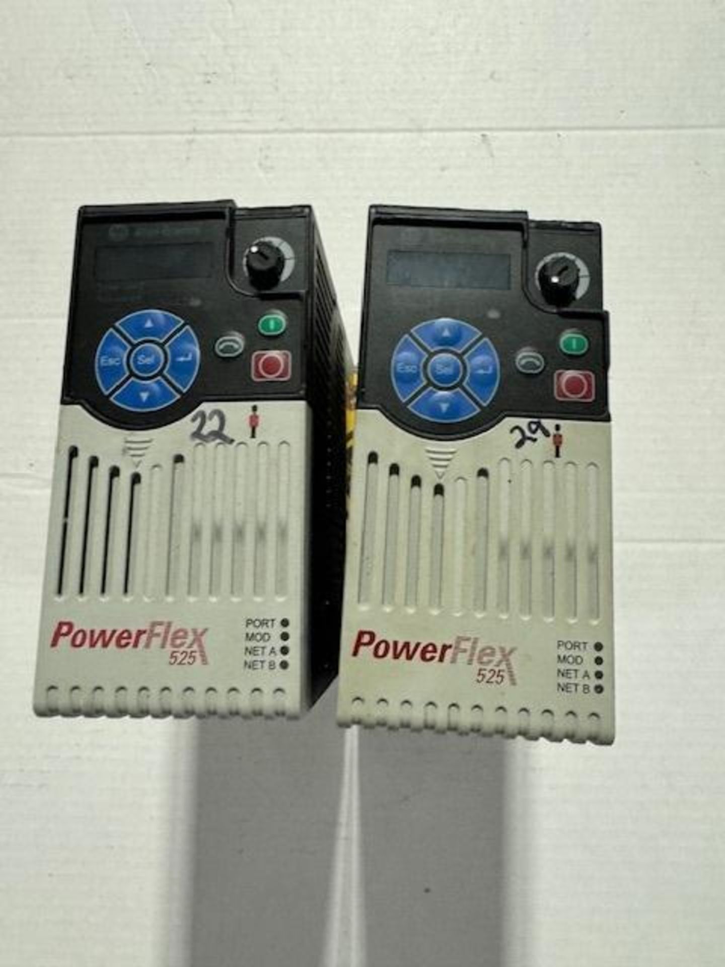 (2x) Allen-Bradley PowerFlex 525 Drives, Model 25B-D4P0N104