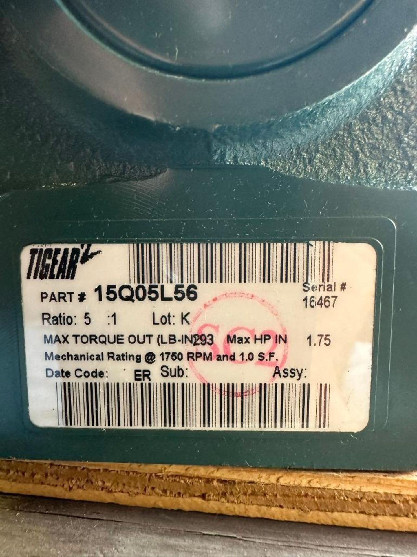 (New) Dodge Tigear 2 Reducer, Part No. 15Q05L56, 5/1 Ratio (FW) - Image 7 of 8