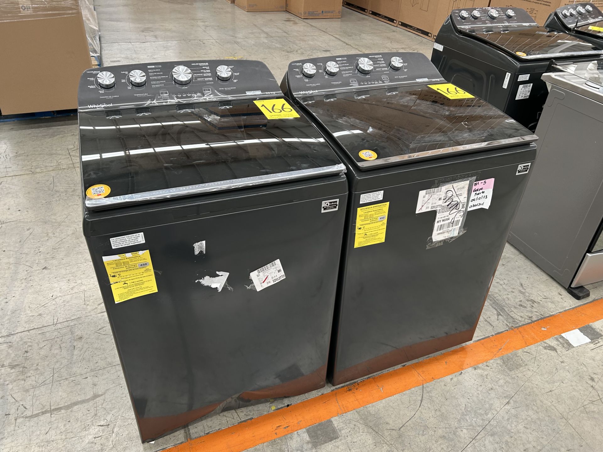 Lote de 2 Lavadoras contiene: 1 Lavadora de 20 KG Marca WHIRPOOL, Modelo 8MWTW2024WLG0, Serie 65942 - Image 3 of 5