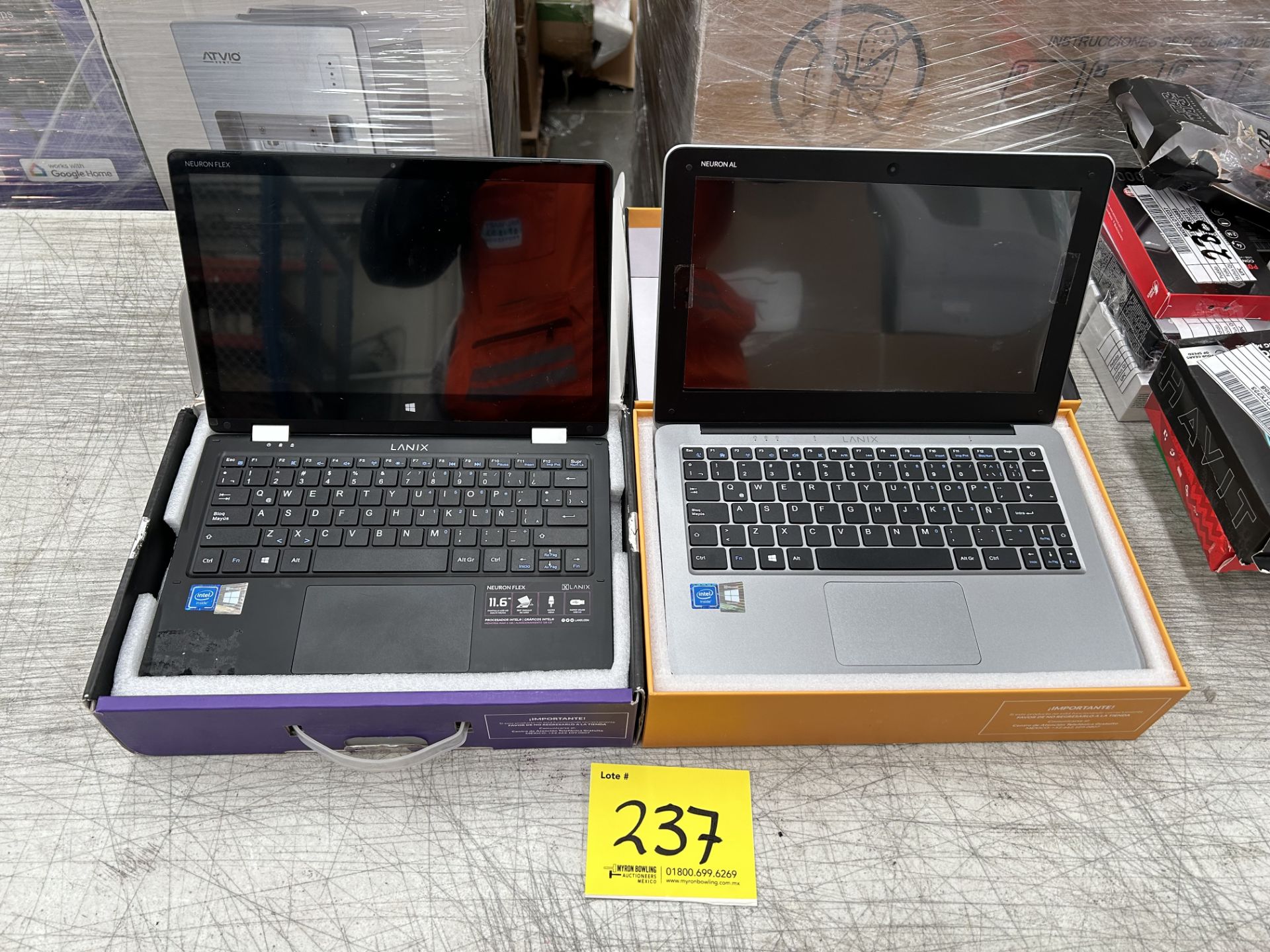 Lote de 2 laptops contiene: 1 laptop Marca LANIX, Modelo NEURON FLEX, 128 GB de almacenamiento, RAM - Image 3 of 8