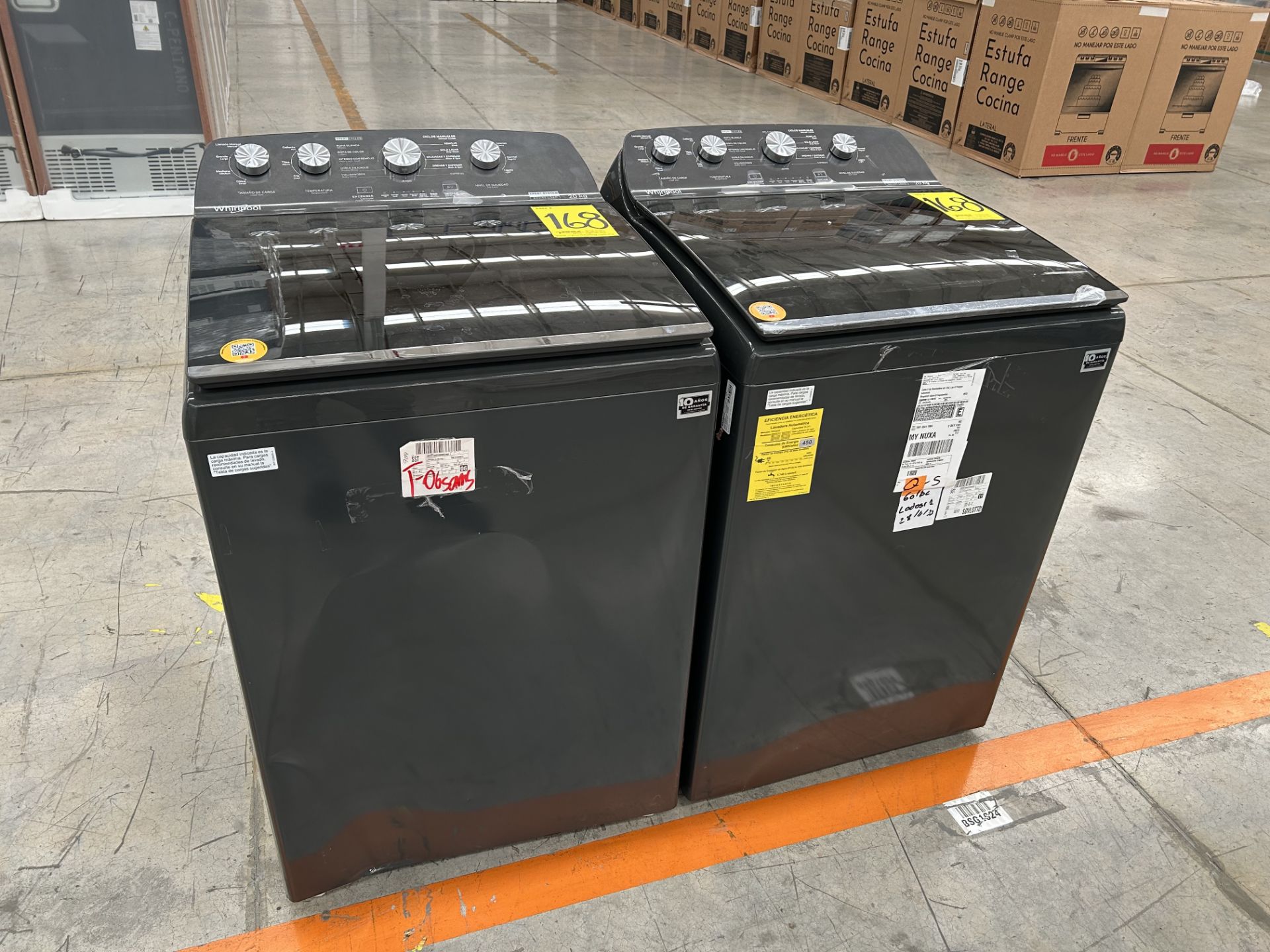 Lote de 2 Lavadoras contiene: 1 Lavadora de 20 KG Marca WHIRPOOL, Modelo 8MWTW2024WLG0, Serie 60415 - Image 2 of 5