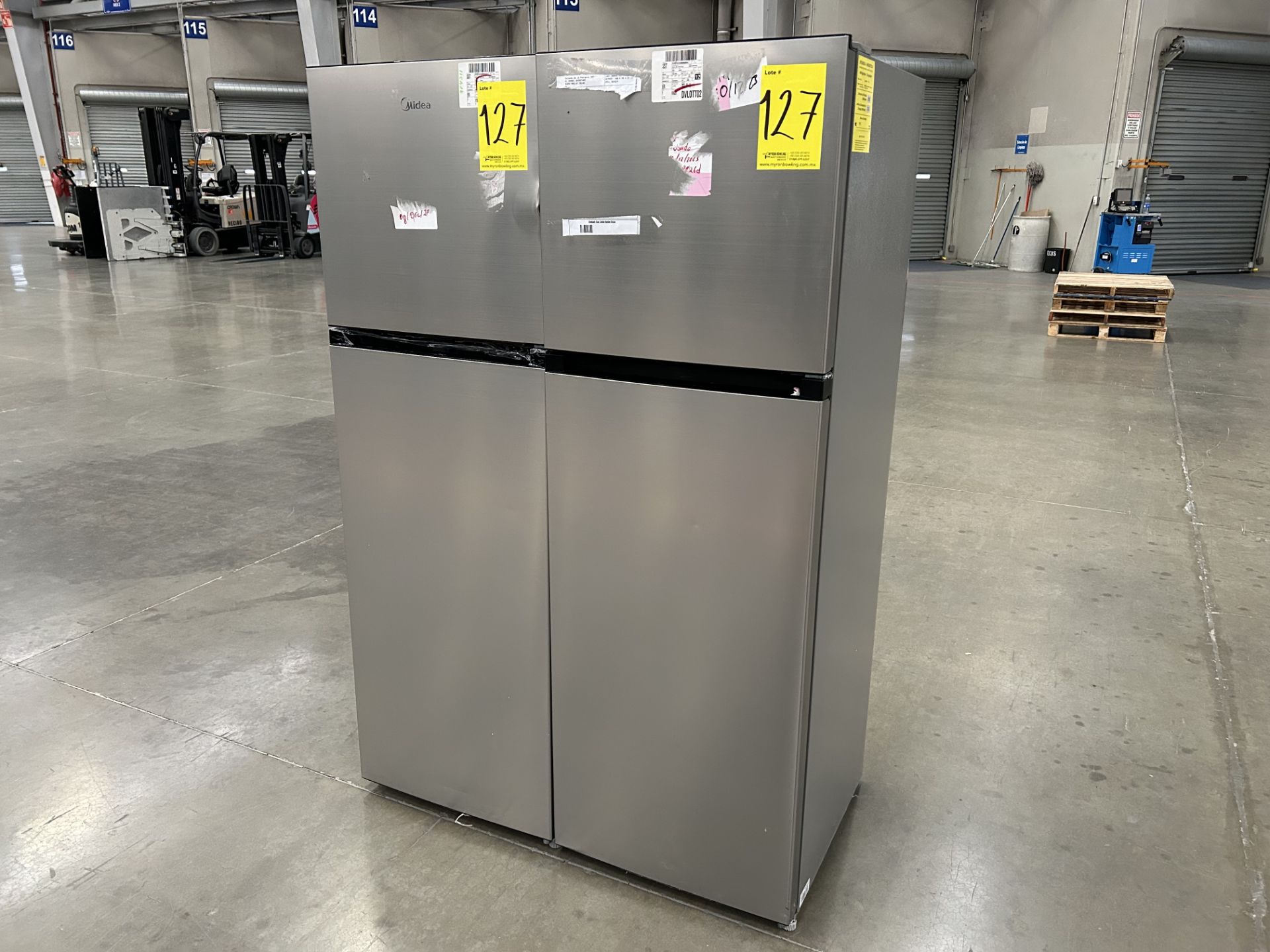 Lote de 2 refrigeradores contiene: 1 refrigerador Marca MIDEA, Modelo MDRT280WINDX, Serie 11872, Co - Image 3 of 6