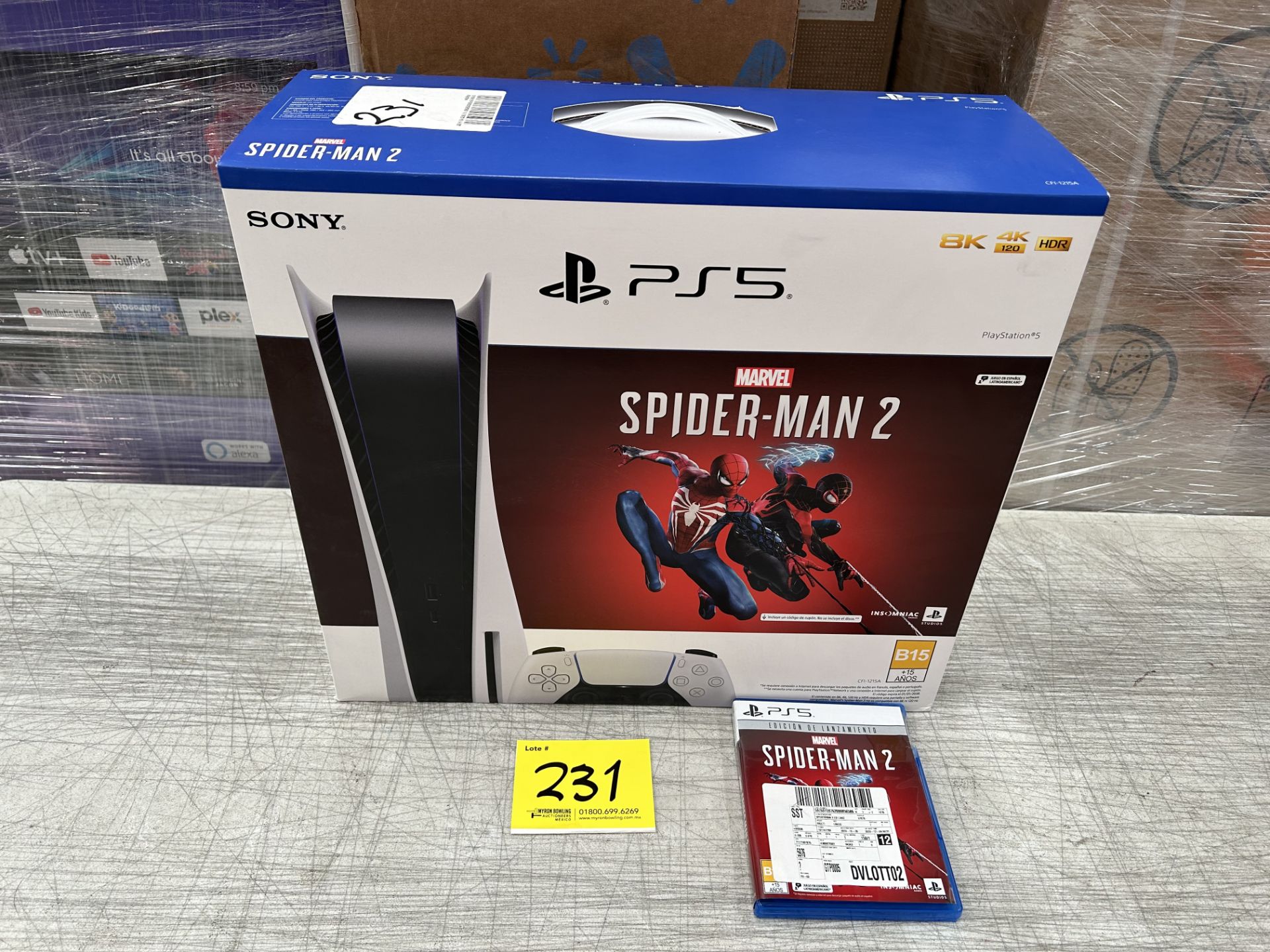 Lote de 2 artículos: 1 PlayStation 5 edición para disco, de 812 GB; 1 juego para PS5 MARVEL SPIDERM