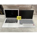 Lote de 2 laptops contiene: 1 laptop Marca hp, Modelo ND 128 GB de almacenamiento, RAM 4 GB, Serie