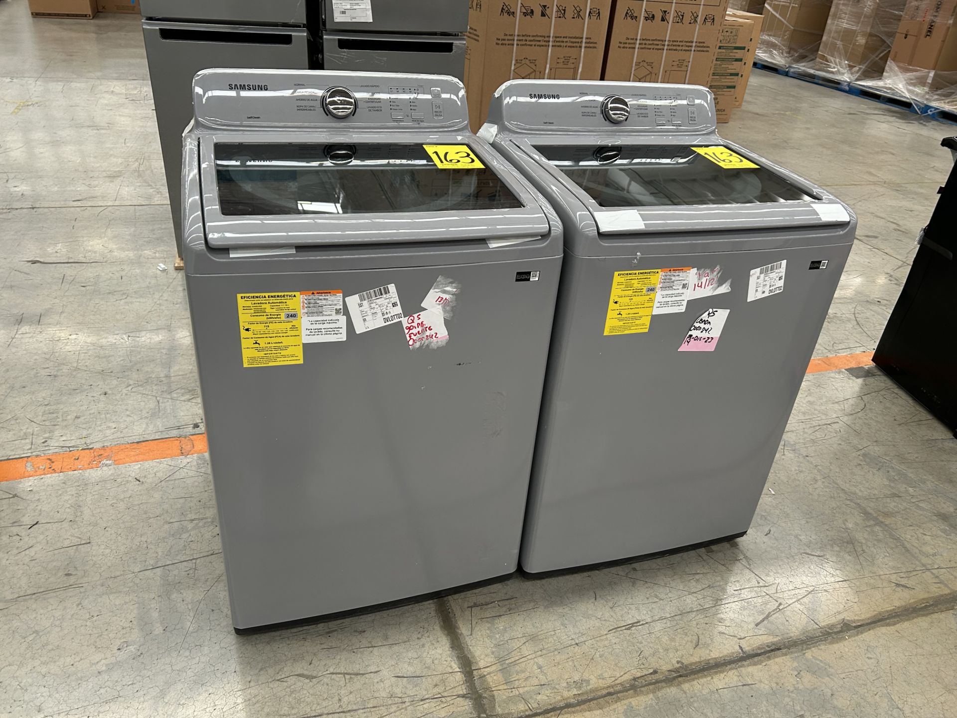 Lote de 2 Lavadoras contiene: 1 Lavadora de 20 KG Marca SAMSUNG, Modelo WA20A3351GY, Serie 1136X, C - Image 3 of 5