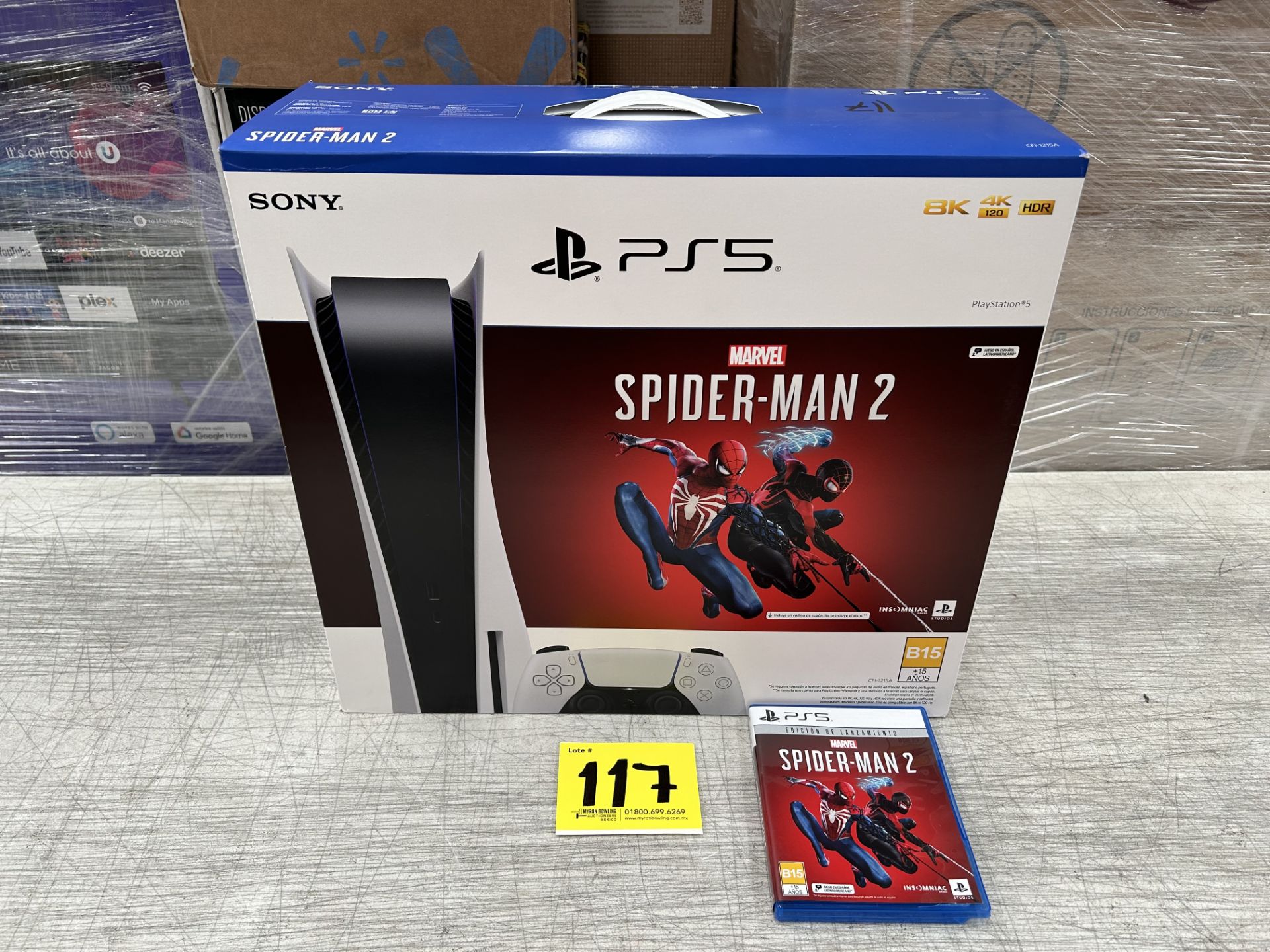 Lote de 2 artículos: 1 PlayStation 5 edición para disco, de 812 GB; 1 juego para PS5 MARVEL SPIDERM
