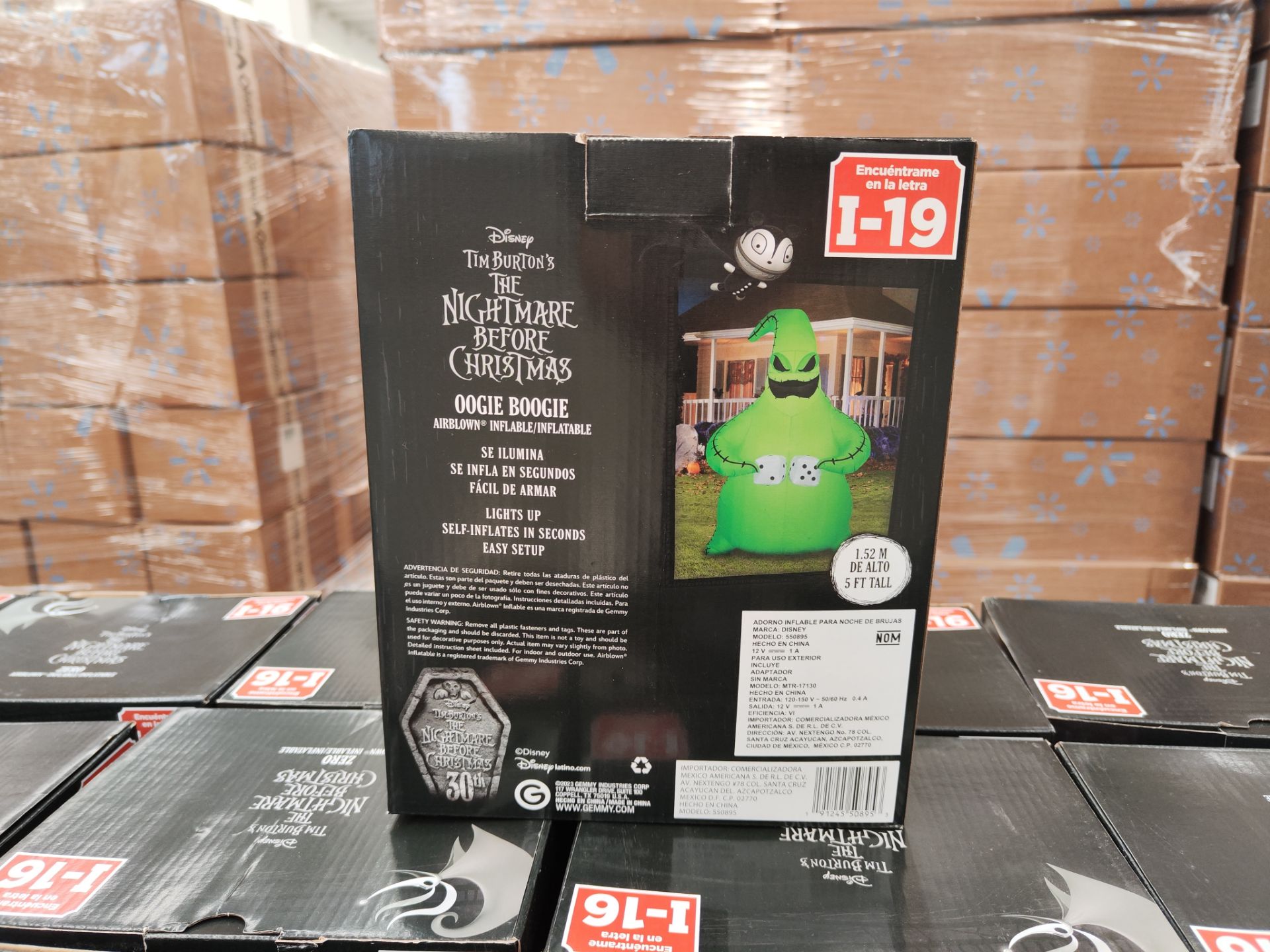 (NUEVO) Lote de 37 piezas de inflable con iluminación de Oogie Boogie, marca AIRBLOWN, 1.52 m de al - Bild 4 aus 4