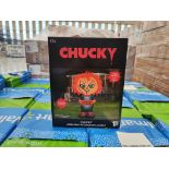 (NUEVO) Lote de 65 piezas de inflable con iluminación de Chucky, 1.52 m de alto, para interior y ex