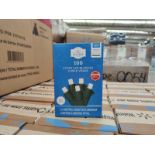 (Nuevo) Lote conformado por 70 Series de luces led blanca de cable verde, con 100 focos, marca Holi