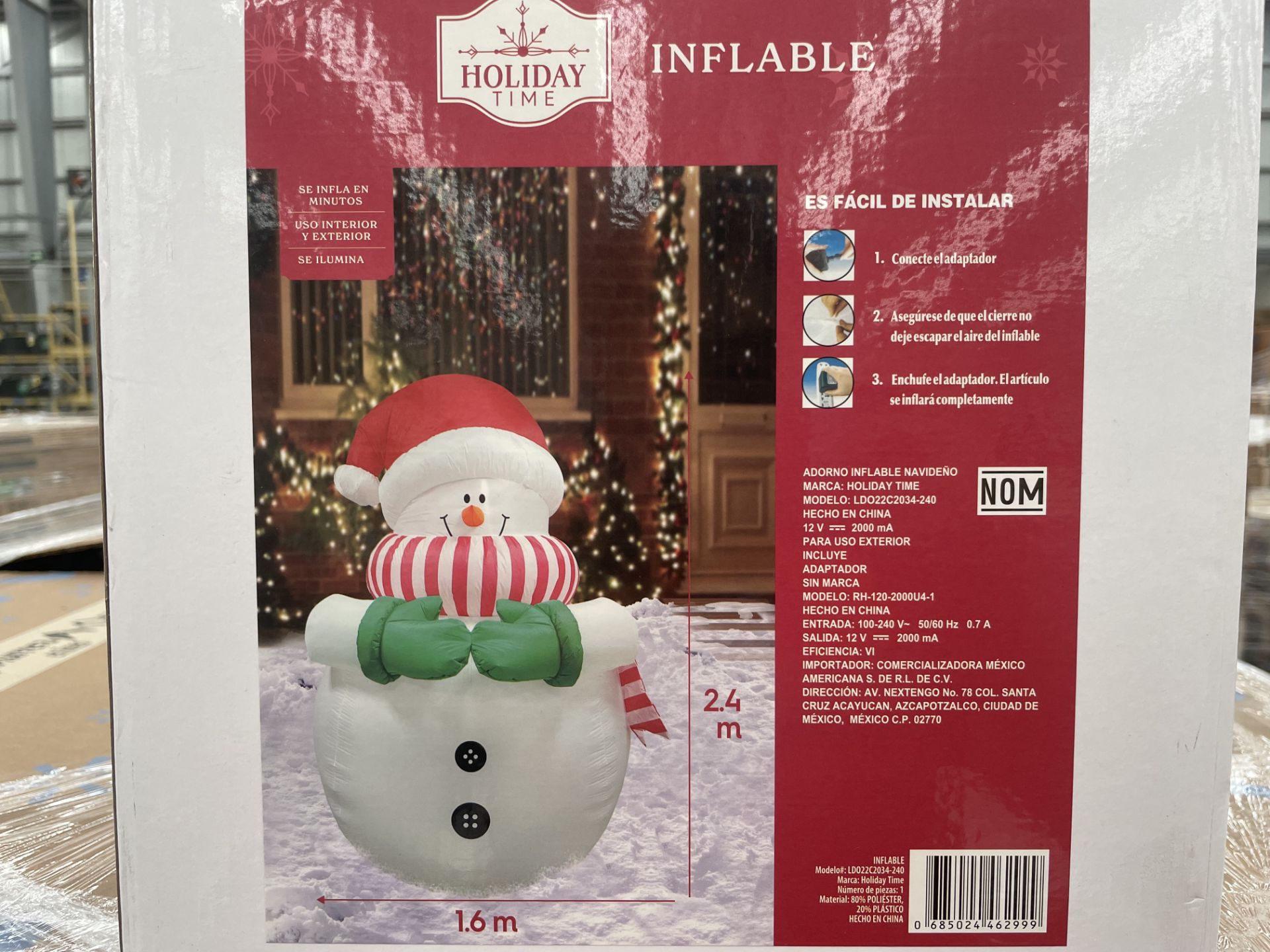 (Nuevo) Lote conformado por 13 Inflables con iluminación de muñeco de nieve, marca Holiday Time, 2. - Image 4 of 4