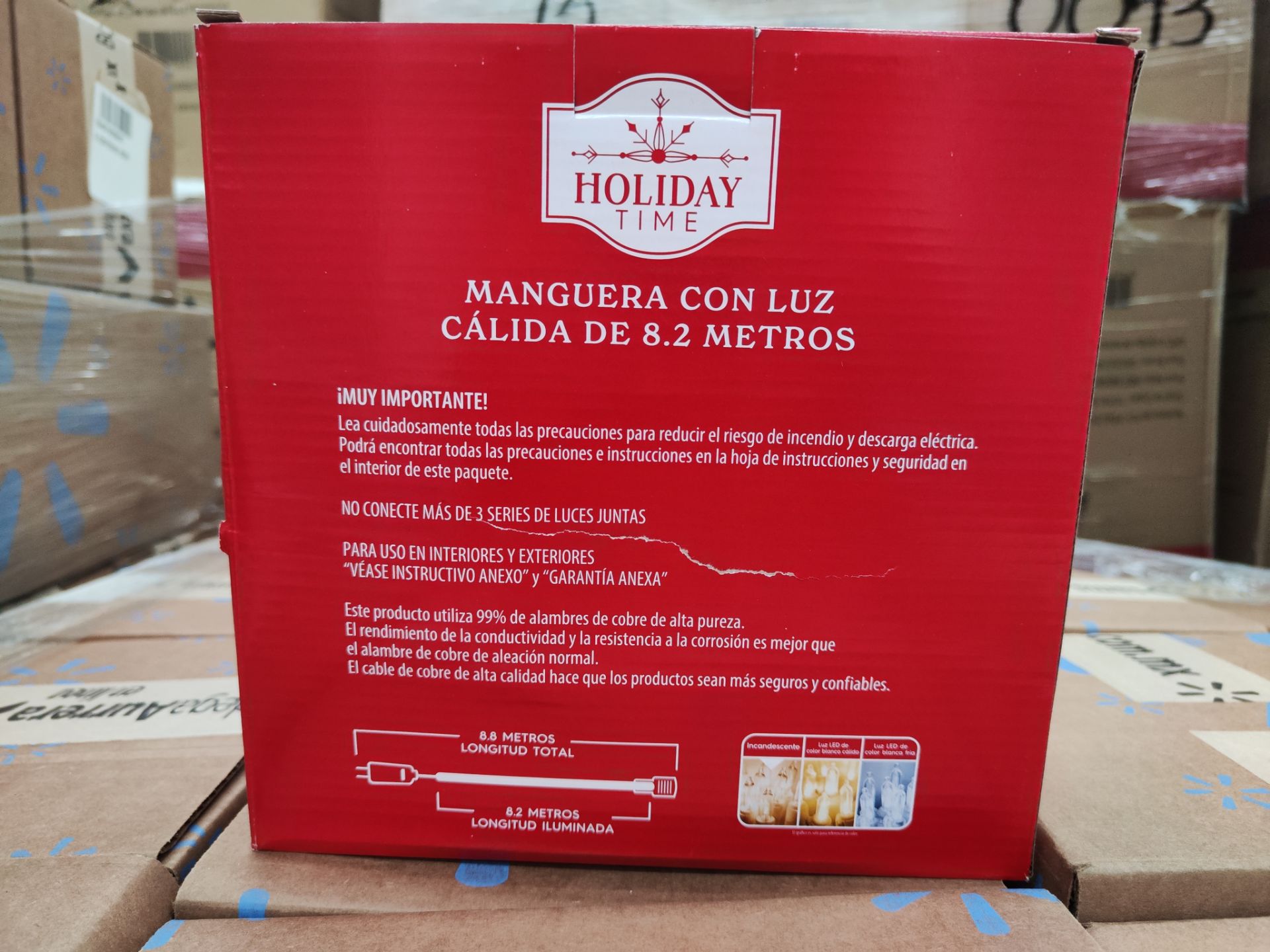 (Nuevo) Lote conformado por 25 Cajas con manguera con luz cálida, marca Holiday Time, 8.2 metros de - Image 4 of 5