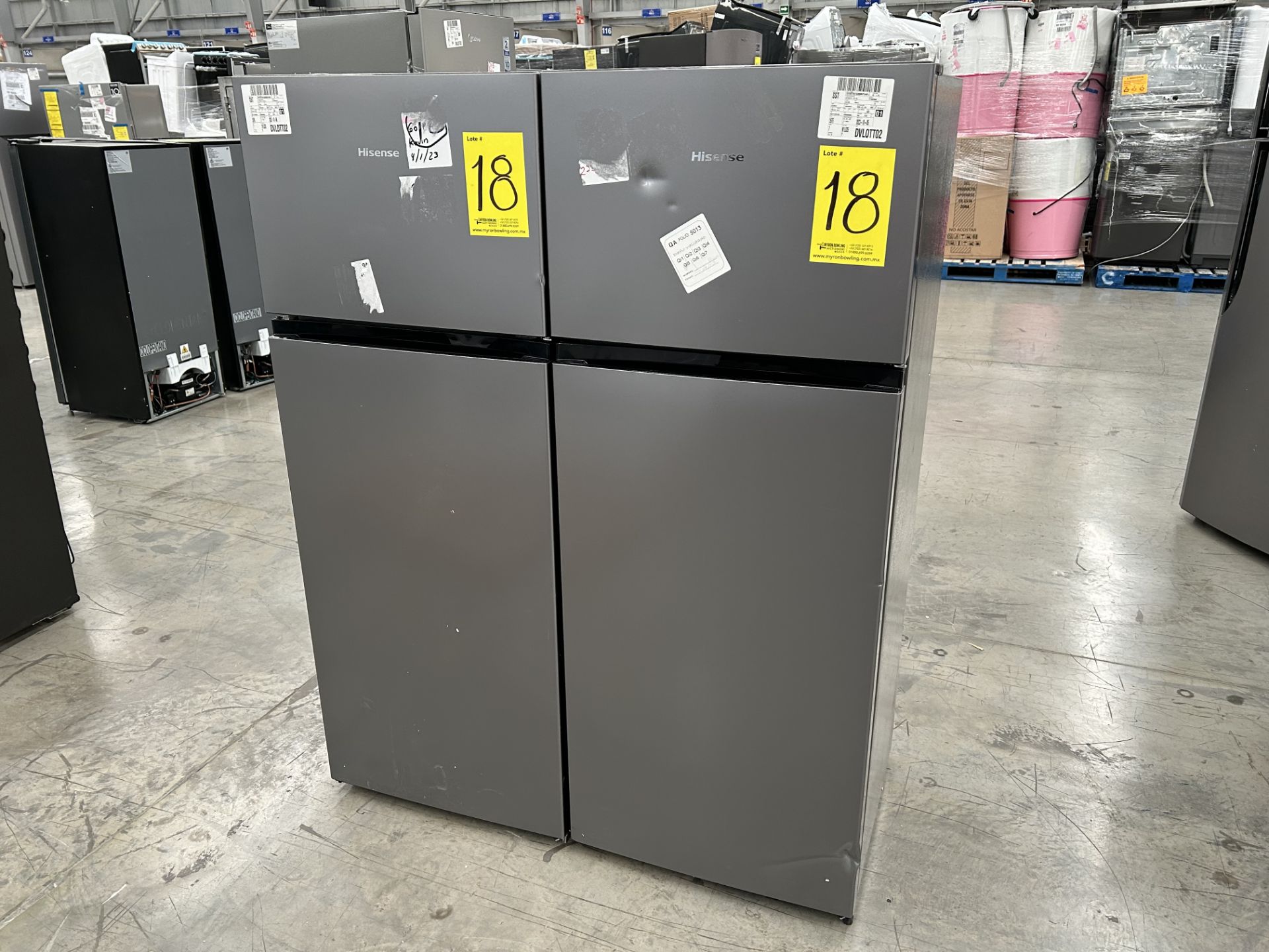 Lote de 2 Refrigeradores contiene: 1 Refrigerador Marca HISENSE, Modelo RT80D6AGX, Serie 20358, Col - Image 2 of 6