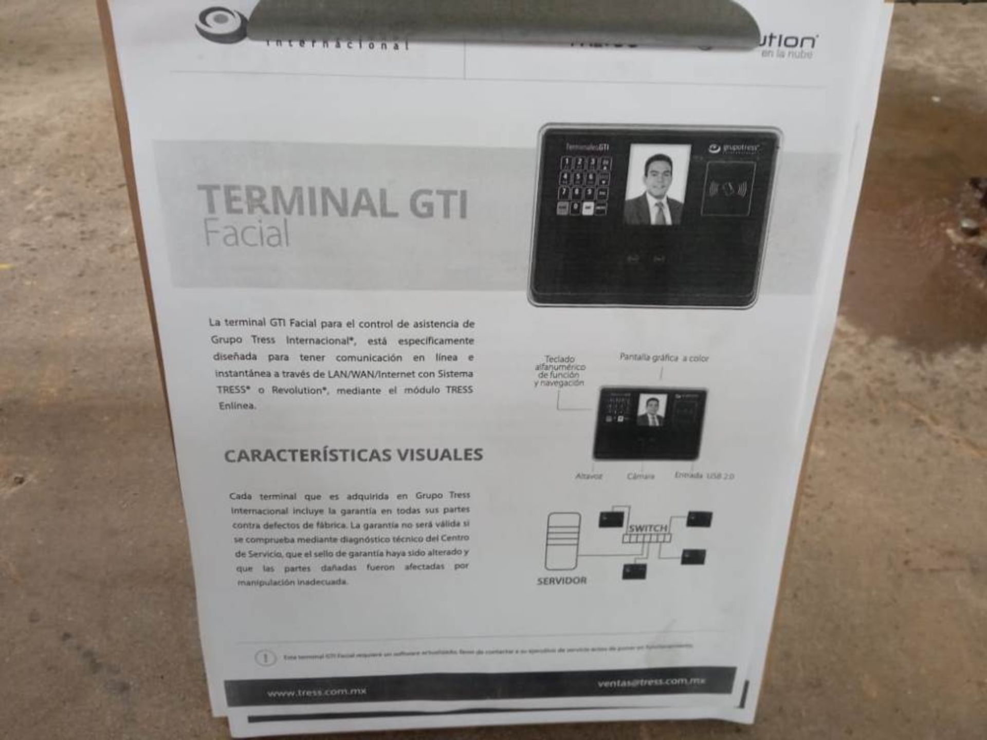 Lot of 3 pieces contains: 2 Terminal gti facial for attendance control, memory capacity 4000 facial - Image 10 of 11
