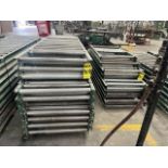26 pieces of roller conveyor belt measuring approx. 79 cm wide by different lengths. / 26 Piezas de