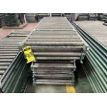23 pieces of roller conveyor belt measuring approx. 79 cm wide by different lengths. / 23 Piezas de
