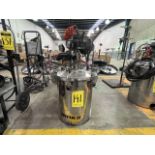 Binks Stainless steel high pressure paint tank with agitator, capacity 12 gallons approx, Serial No