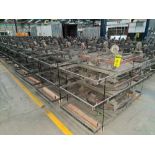 Lot of approximately 150 rotating trolleys for painting area, measures approximately 0.90 x 1.85 m,