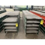 10 pieces of roller conveyor belt measuring approx. 62 cm wide by different lengths; includes 6 cou