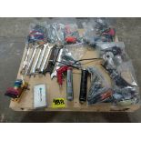Lot of diverse tools contains: hex keys, allen keys, grease guns, screwdrivers, among others (pleas