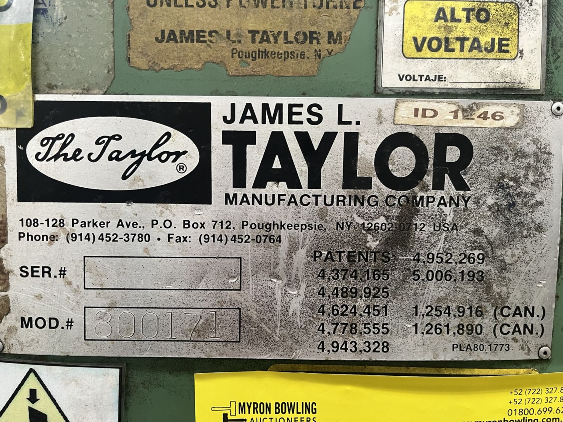 Taylor Octopus clamp holder and molder, Model 800169, Serial No. W493, Includes band to place the g - Image 11 of 12