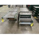 7 pieces of roller conveyor belt measuring approx. 62 cm wide by different lengths; Includes 1 coup