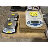 Lot of 3 pieces contains: 2 Ohaus Electronic Precision Scales, model CL Series; 1 Ohaus Electronic