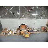 1 Metal Rack measuring approximately 0.90 x 0.45 x 1.80 m; Includes contents (Accessories and parts