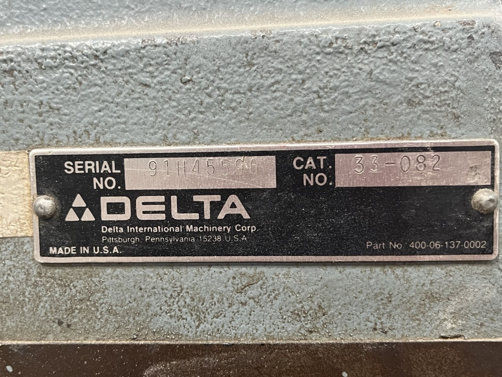 Delta Radial Bench Saw, Model 33-082, Serial No. 91H45596, with 5 hp motor, 230/460V; compatible wi - Image 7 of 11