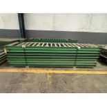 25 pieces of roller conveyor belt measuring approx. 65 cm wide x 3.05 m long each. / 25 Piezas de b