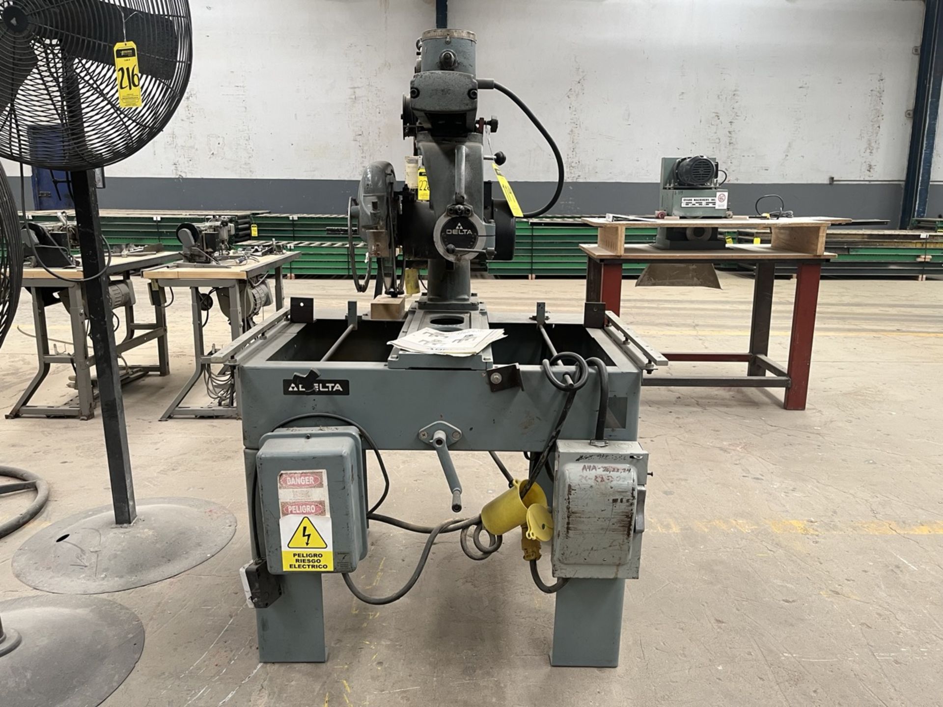 Delta Radial Bench Saw, Model 33-082, Serial No. 91H45596, with 5 hp motor, 230/460V; compatible wi