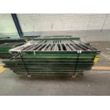 16 pieces of roller conveyor belt measuring approx. 79 cm wide by different lengths. / 16 Piezas de