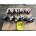 10 pneumatic circular sanders/polishers of different brands and models (Dynabrade). / 10 Lijadoras/