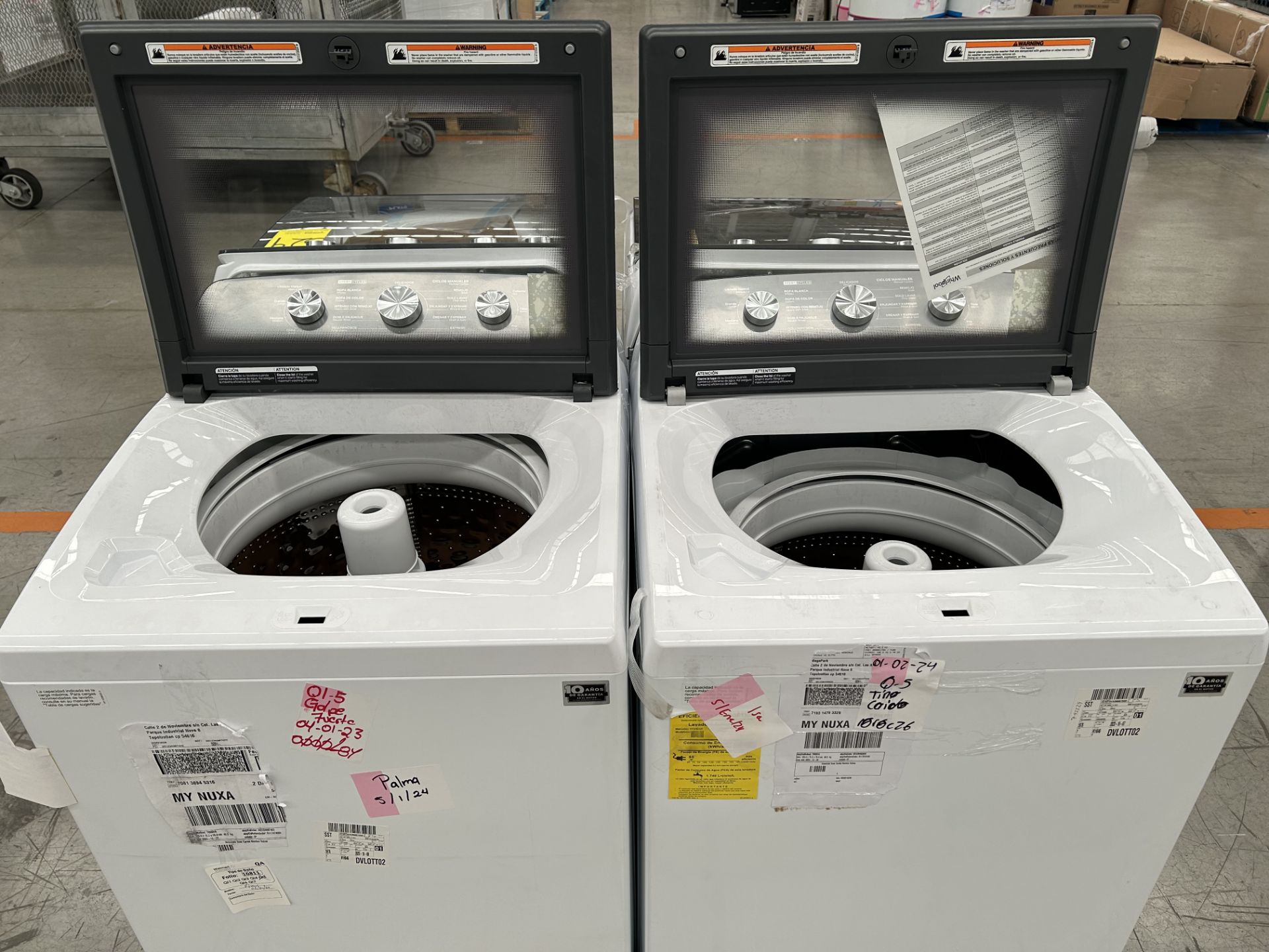 Lote de 2 Lavadoras contiene: 1 Lavadora de 20 KG, Marca WHIRPOOL, Modelo 8MWTW2023WPM0, Serie 7595 - Image 4 of 7