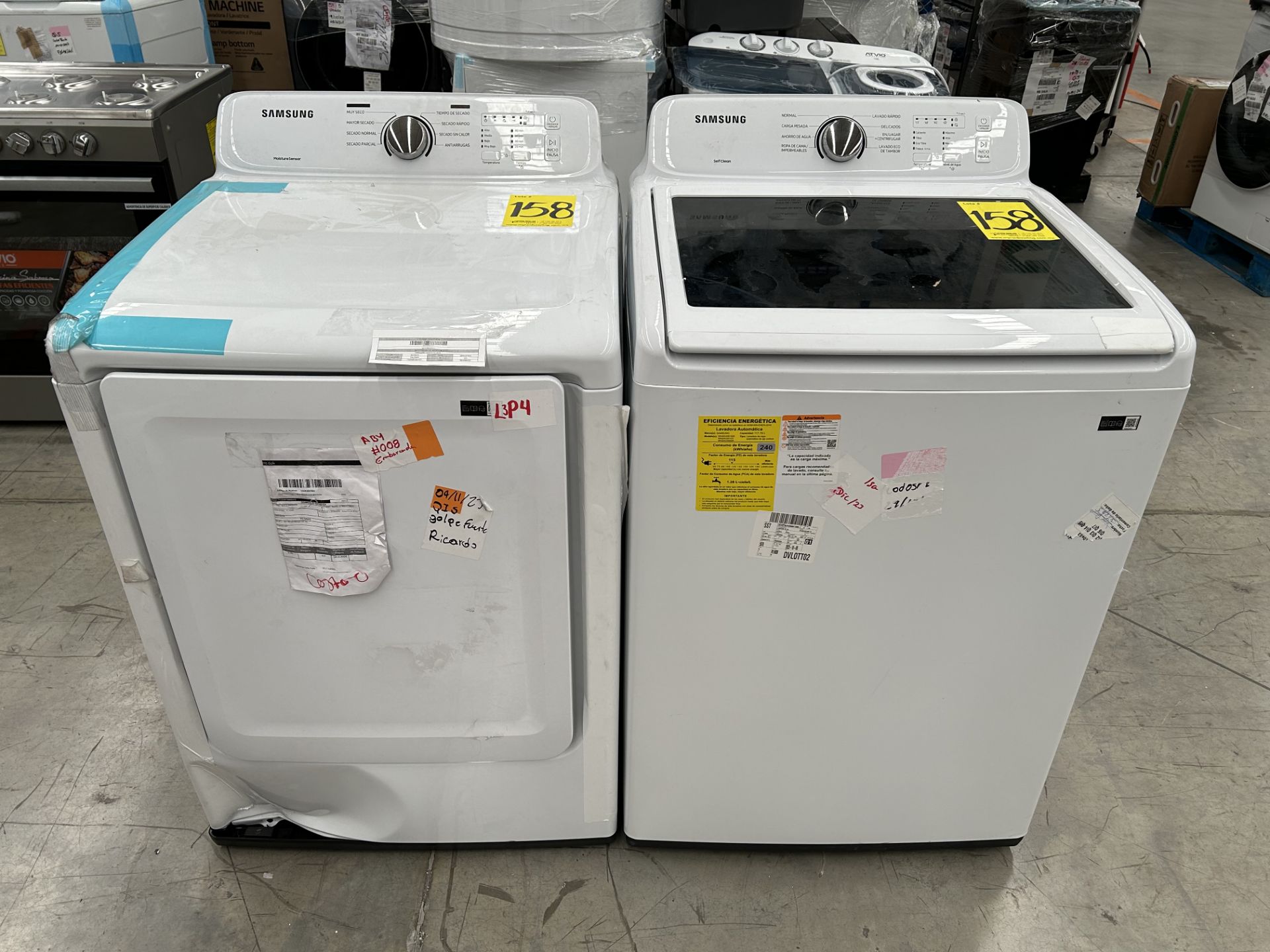 Lote de 1 Combo lavadora y secadora contiene: 1 Lavadora de 20 KG Marca SAMSUNG, Modelo WA20A3351GW