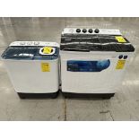 Lote de 2 Lavadoras contiene: 1 Lavadora de 19 KG, Marca MIDEA, Modelo MT100W190, Serie 00058, Colo