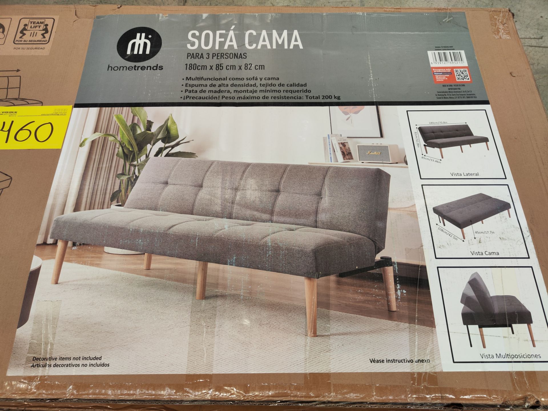 Lote de 2 sofá camas Marca HOME TRENDS (la descripción puede o no coincidir con el producto, favor - Image 6 of 8