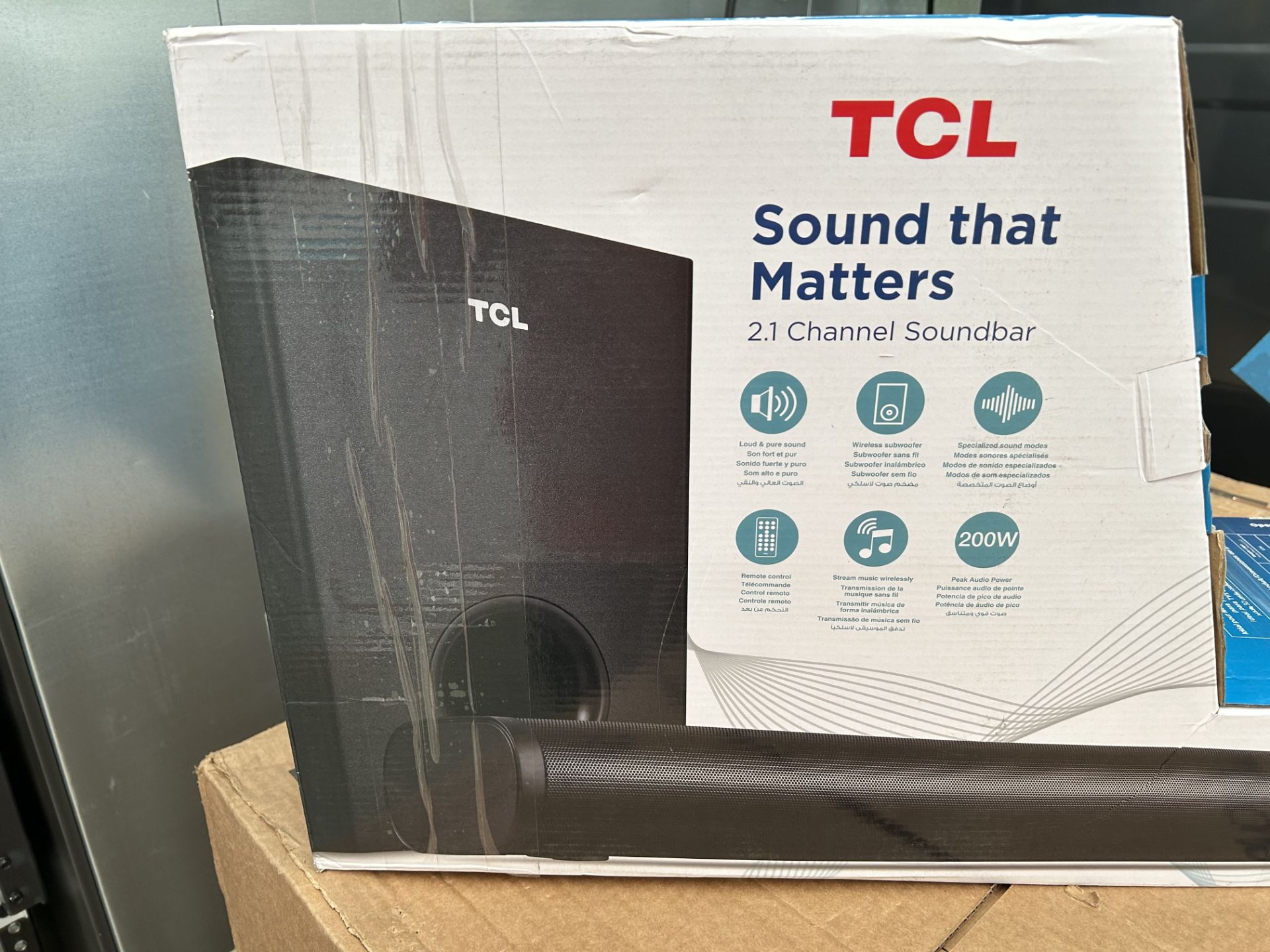 (NUEVO) Lote de 1 Barra de sonido con subwoofer, Marca TCL, Modelo S522W - Image 3 of 4