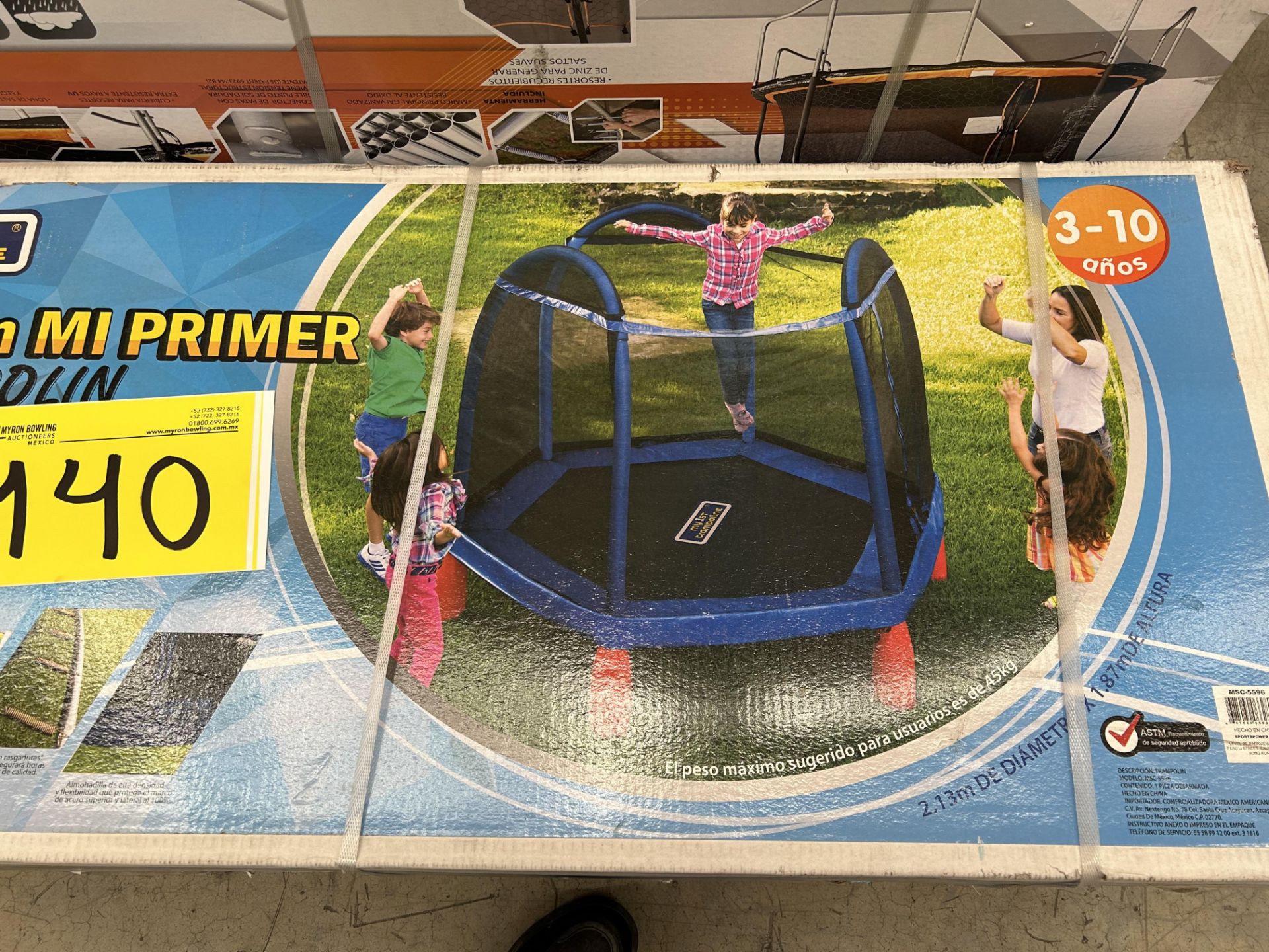 (NUEVO) Lote de 2 artículos contiene: 1 trampolín de 2.13m Marca MY FIRST TRAMPOLINE; 1 trampolines - Bild 4 aus 6