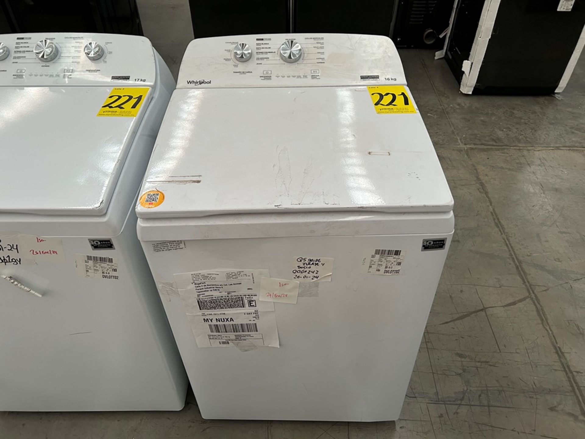 Lote de 2 Lavadoras, contiene: 1 Lavadora de 17 Kg Marca WHIRLPOOL, Modelo 8MWTW11713MJQ1, Serie 30 - Image 4 of 6