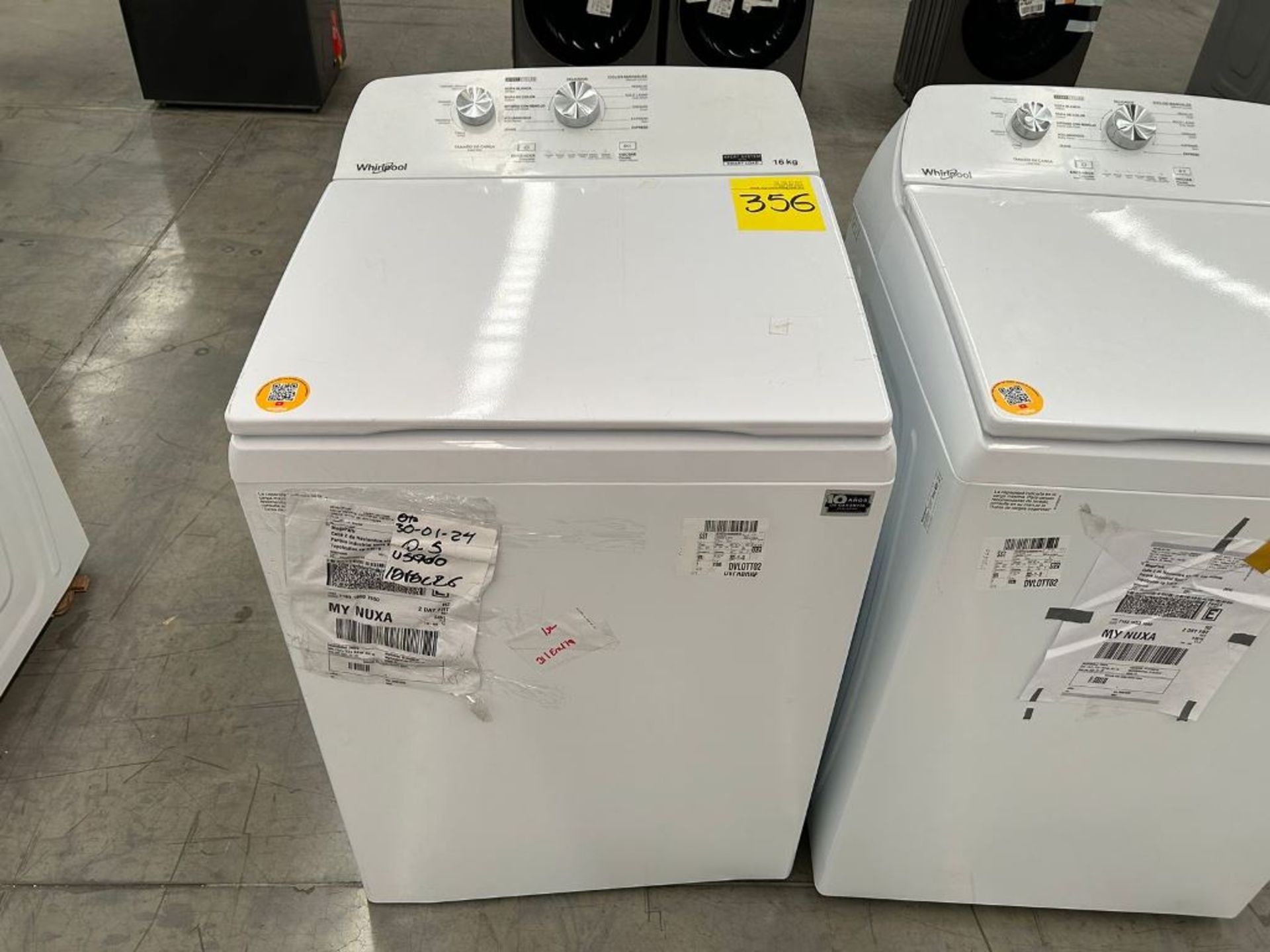 Lote de 2 Lavadoras, contiene: 1 Lavadora de 16 Kg Marca WHIRLPOOL, Modelo 8MWTW1612MJQ1, Serie 895 - Image 5 of 6