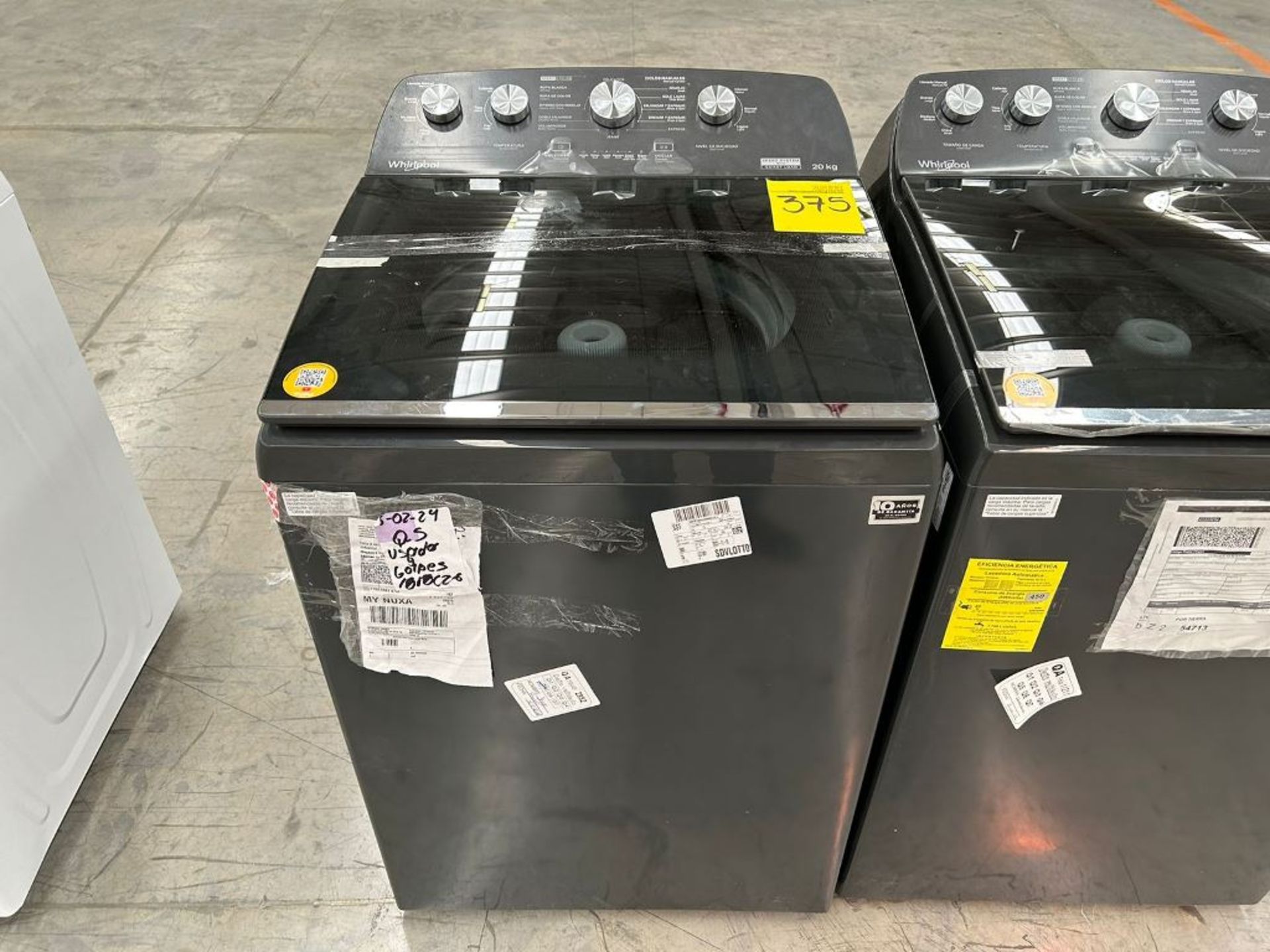 Lote de 2 Lavadoras, contiene: 1 Lavadora de 20 Kg Marca WHIRLPOOL, Modelo 8MWTW2024WLG0, Serie 543 - Image 5 of 6