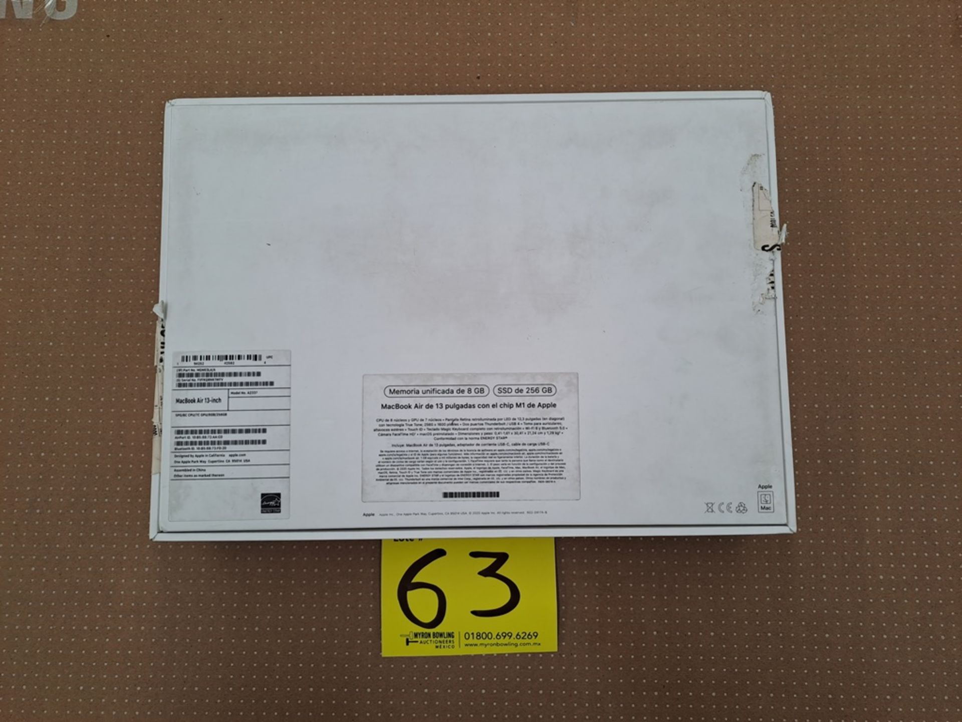 Lote de 1 MacBook Air de 256 GB, Serie FVFKQRNK1WFV (No se asegura su funcionamiento, favor de insp - Image 7 of 8