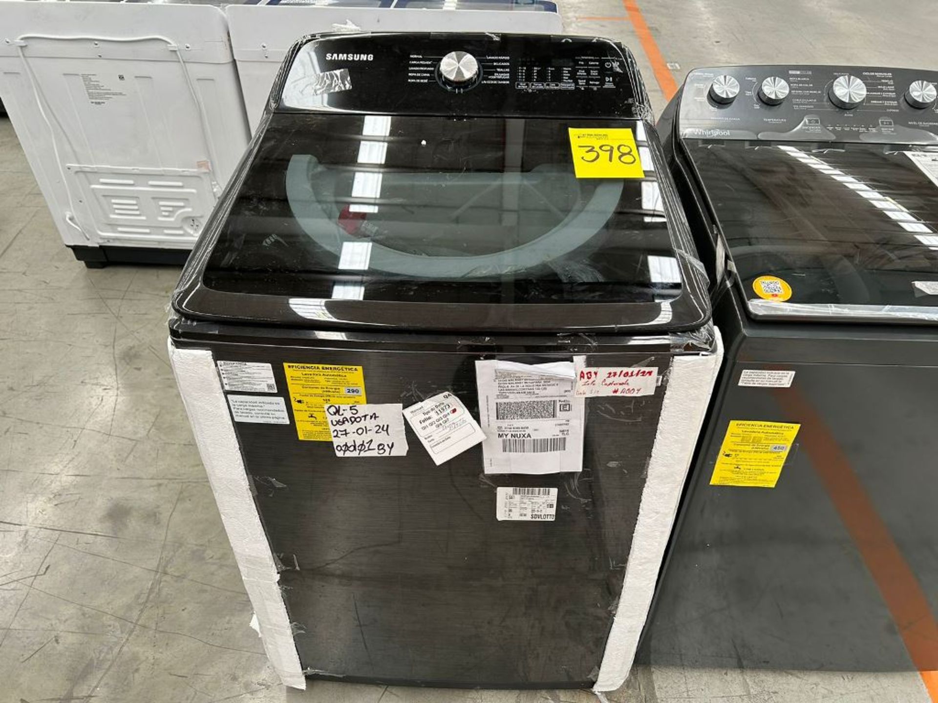 Lote de 2 Lavadoras, contiene: 1 Lavadora de 24 Kg Marca SAMSUNG, Modelo WA24A8370GV, Serie 00019N, - Image 5 of 6