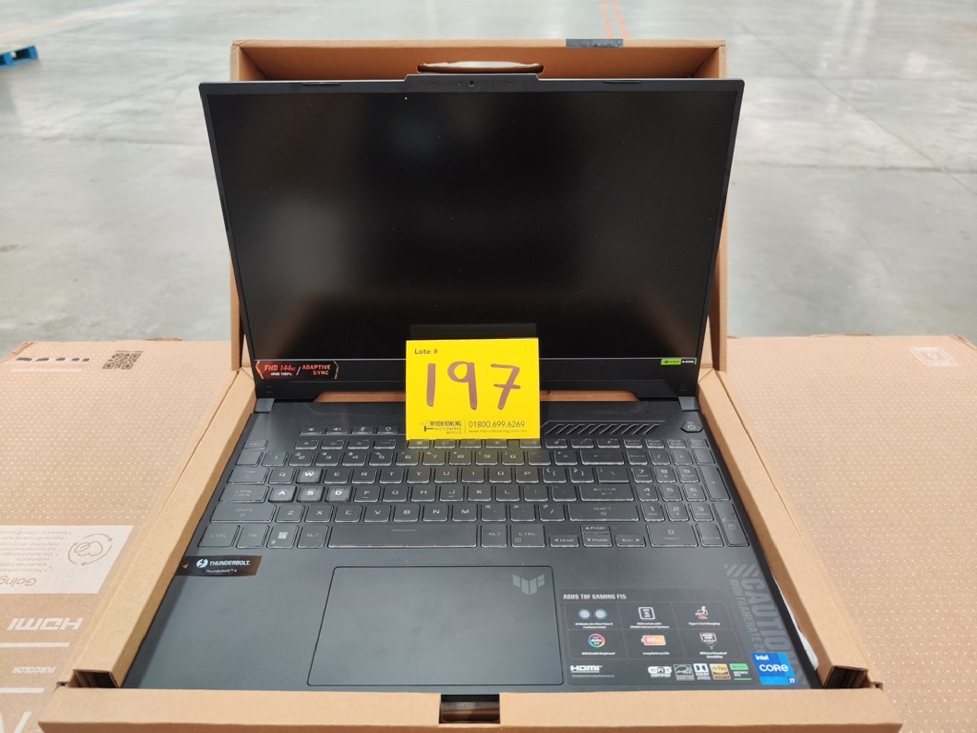 Lote de 1 laptop Marca ASUS, Modelo TUF FX507, Almacenamiento 1 TB; 16 GB RAM, Serie ND (No se aseg