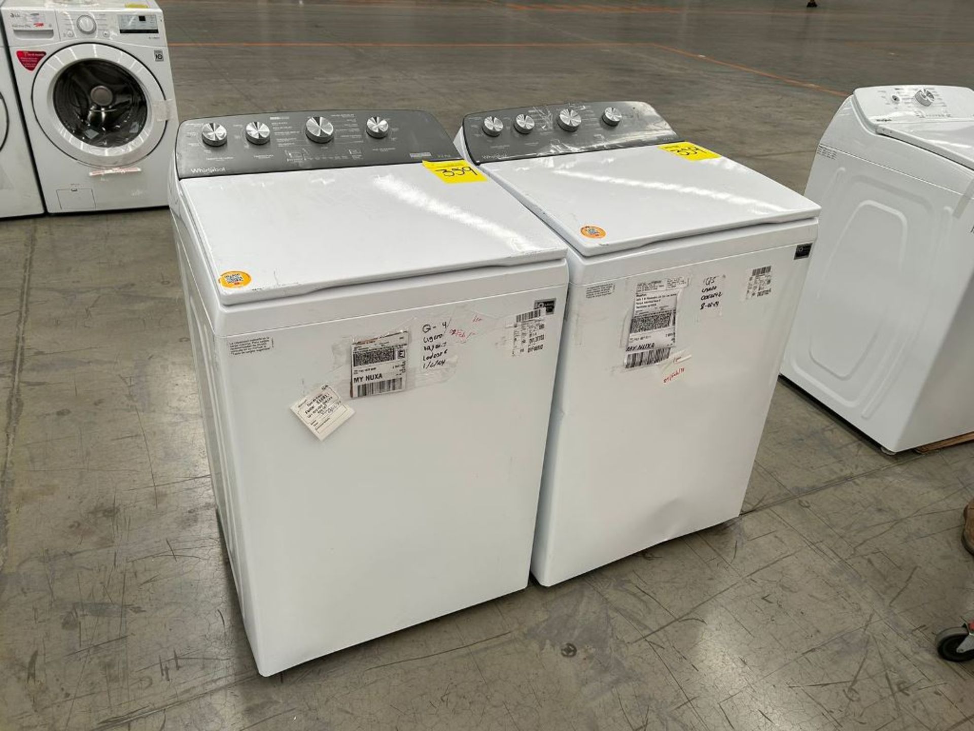 Lote de 2 Lavadoras contiene: 1 lavadora de 22 Kg Marca WHIRPOOL, Modelo 8MWTW2224MPM0, Serie 08630 - Image 3 of 6