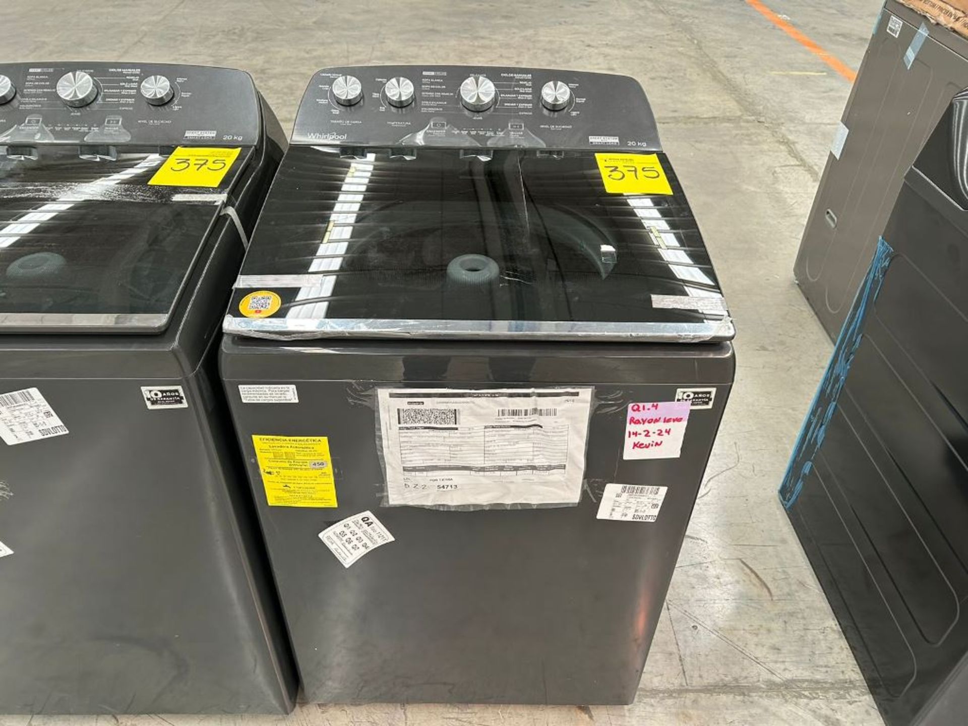 Lote de 2 Lavadoras, contiene: 1 Lavadora de 20 Kg Marca WHIRLPOOL, Modelo 8MWTW2024WLG0, Serie 543 - Image 4 of 6