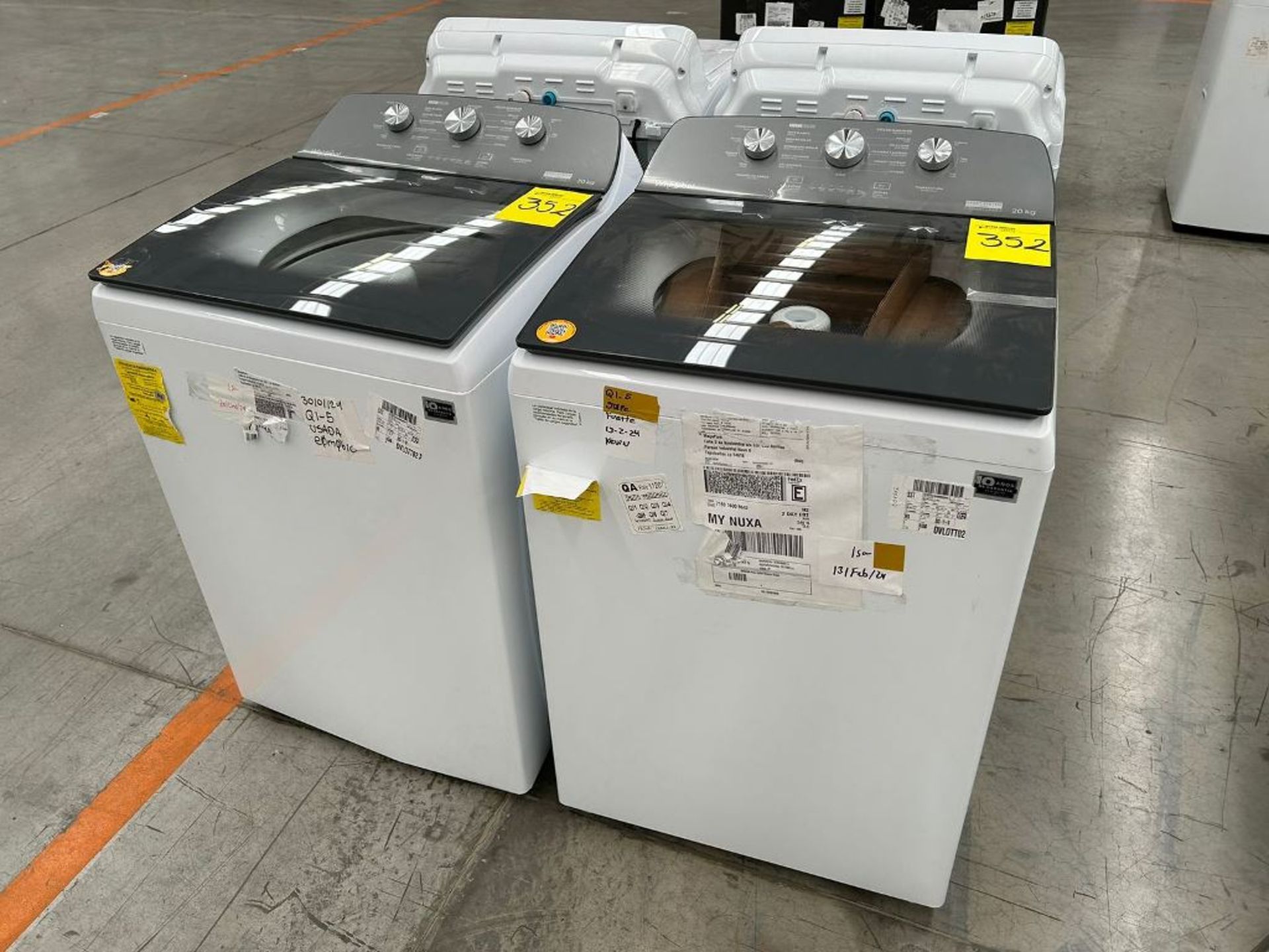 Lote de 2 Lavadoras, contiene: 1 Lavadora de 20 Kg Marca WHIRLPOOL, Modelo 8MWTW2023WPM0, Serie 673 - Image 3 of 6