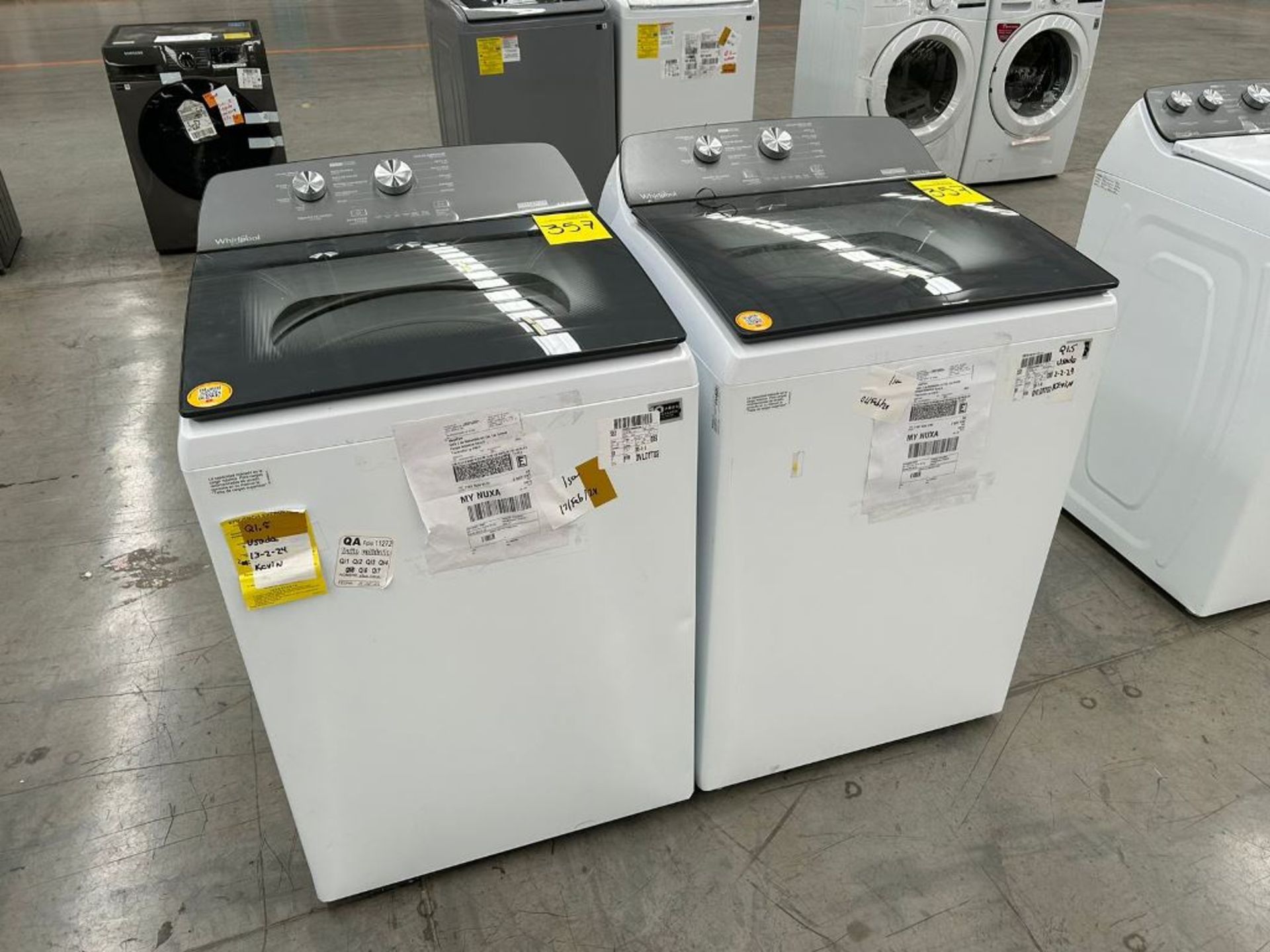 Lote de 2 Lavadoras contiene: 1 lavadora de 18 Kg Marca WHIRPOOL, Modelo 8MWTW1812WPM0, Serie 46951 - Image 3 of 6