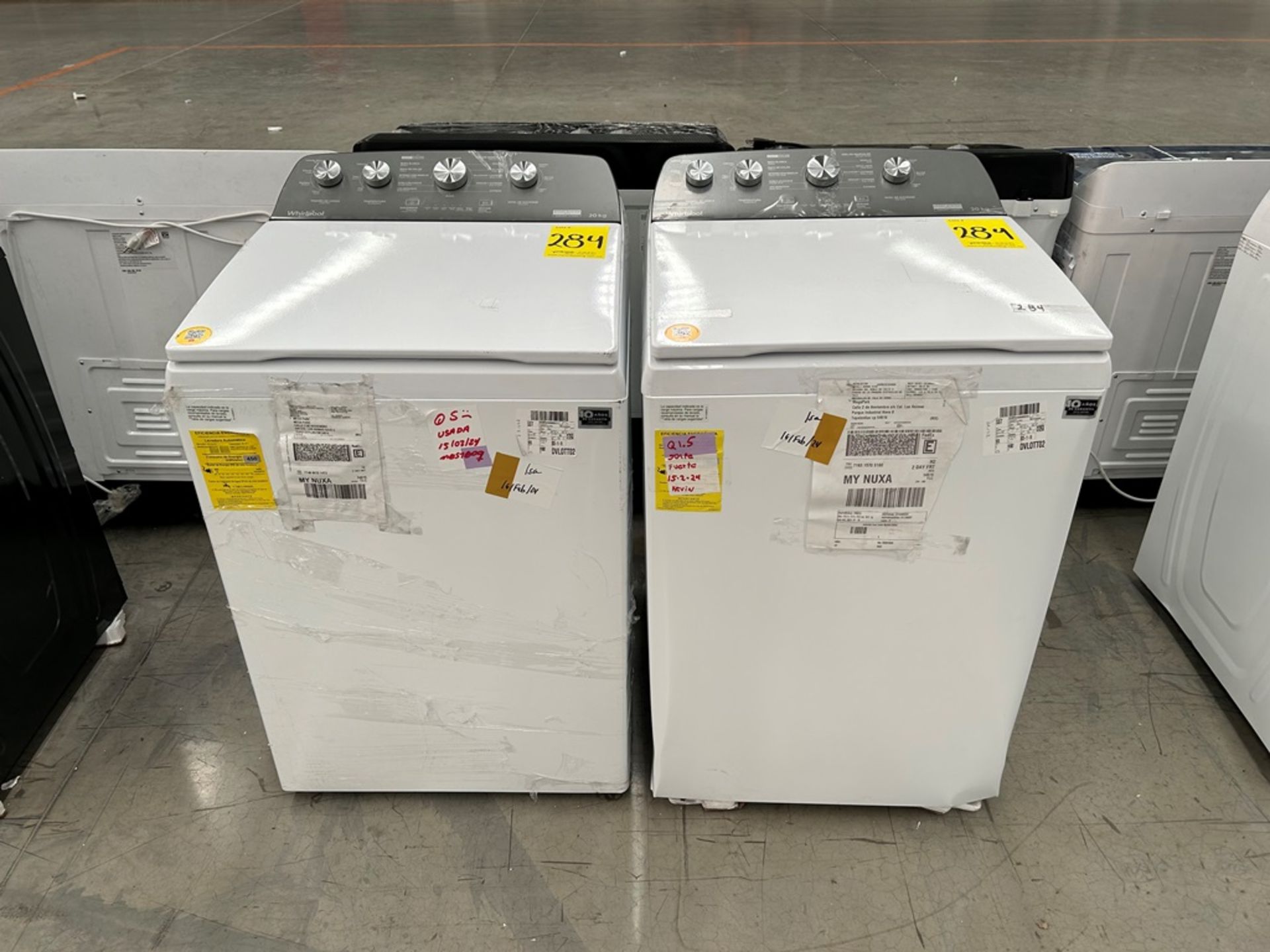 Lote de 2 Lavadoras, contiene: 1 Lavadora de 20 Kg Marca WHIRLPOOL, Modelo 8MWTW2023WJM0, Serie 776